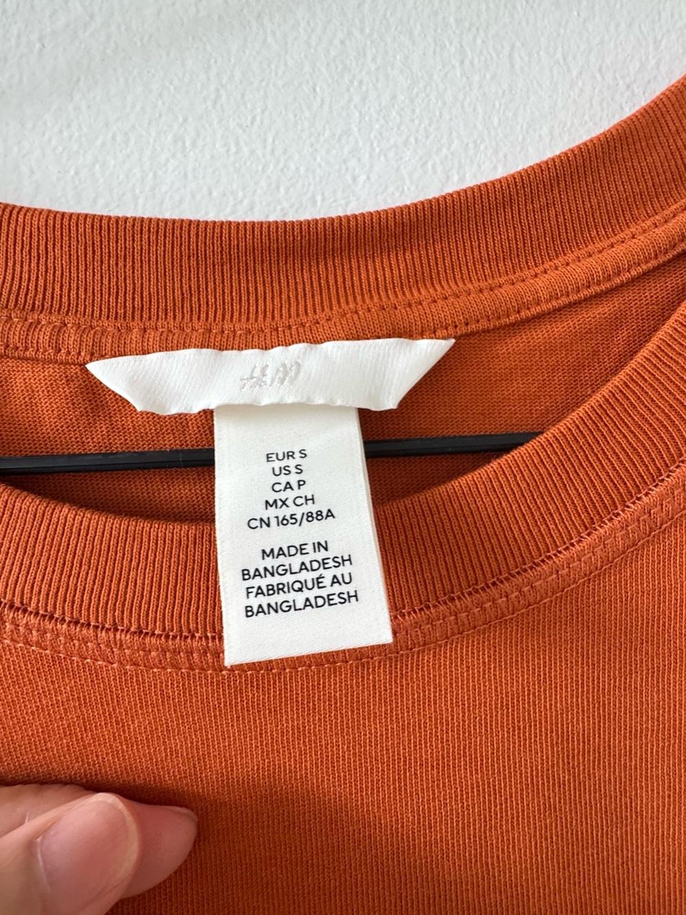 H&M Rust Orange Crewneck T-Shirt